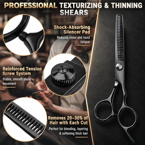 XWKJLIE 20-Piece Professional Hairdressing Scissors & Shears Kit for Barber & Home Use