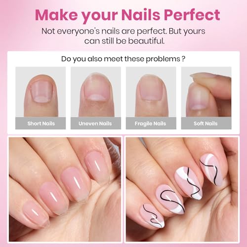 Beetles Flat-X Almond Square Short Nail Tips 320pcs, 16 Sizes - B- Almond+Square S
