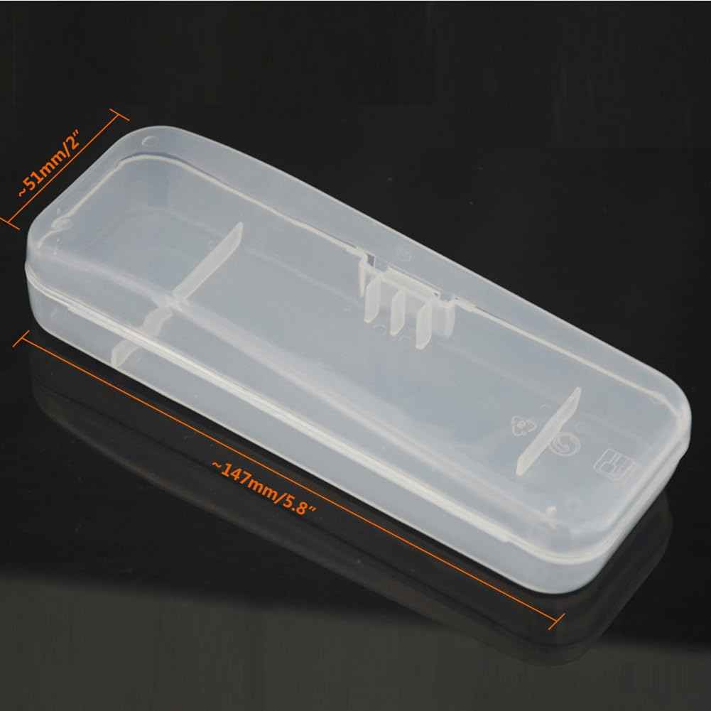 Teensery 2 Pcs Clear Plastic Shaving Box Portable Travel Manual Shaver Case Razor Protector Hard Case Shaver Storage Box Container for Manual Razor System, Shaving Accessories