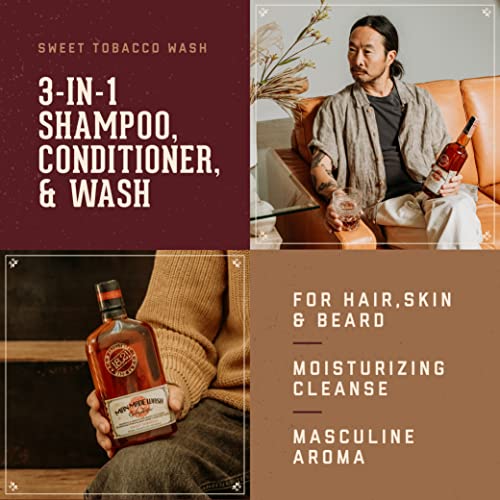 18.21 Man Made Original Four-Scent Variety-Pack 3-in-1 Body Wash, Shampoo, & Conditioner for Men, All Hair & Skin Types, Strengthens and Moisturizes in a Manly Aroma