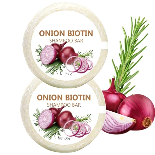 Onion Biotin Shampoo Bar for Hair Growth & Loss (2-Pack)
