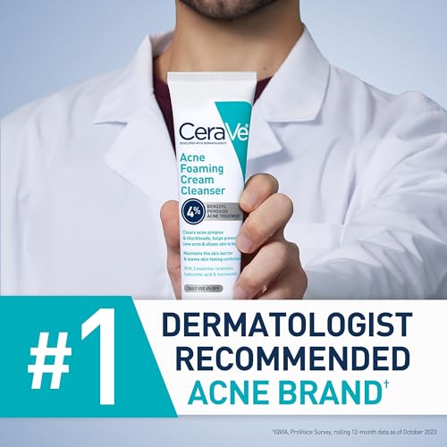 CeraVe Acne Foaming Cream Cleanser 4% Benzoyl Peroxide