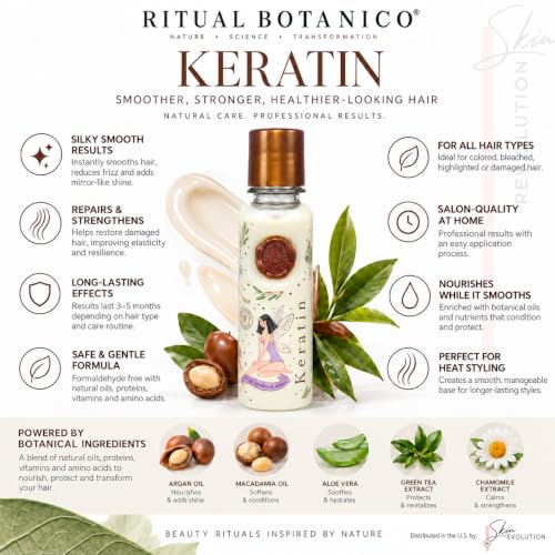Skin Revolution Ritual Botanico Organic Keratin Hair Treatment Set 8.45 Fl Oz