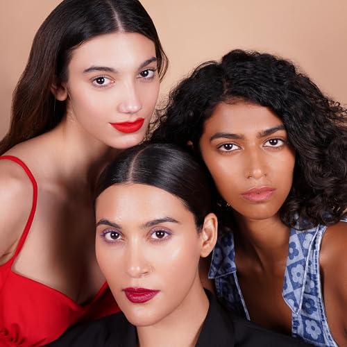 Aromi Metallic Liquid Lipstick | Chestnut Rose Lip Color with Shimmery Finish, Long-lasting + Long Wear, Smudge Proof, Waterproof, Vegan, Cruelty-free (Burgundy Quartz)