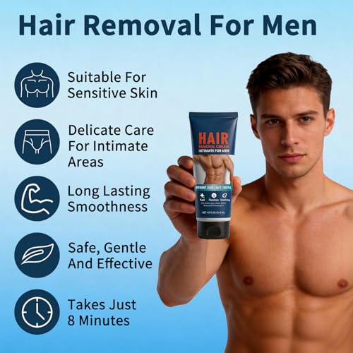 Men's Hair Removal Cream for Sensitive Skin – Fast & Gentle Full-Body Use