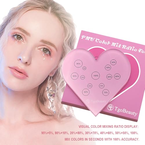 Pink Eyebrow Color Ratio Tool - Acrylic Heart Mixer