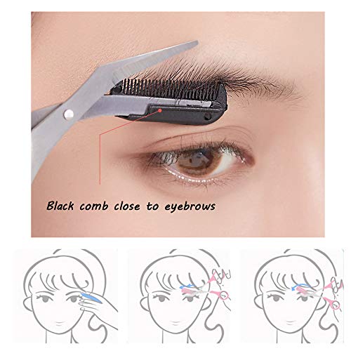 6-in-1 Eyebrow Grooming Kit with Scissors, Razor & Tweezers