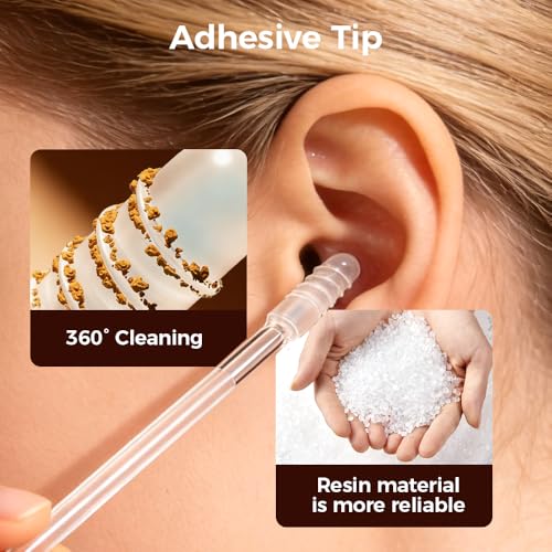 Reusable Ear Cleaning Sticks - 24 Pack Dual-Tip Sticky Swabs