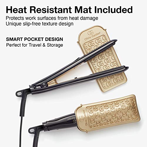 Olivia Garden Ceramic + Ion Pro Flat Iron - Dual Voltage, 11 Temps, 3D Floating Plates