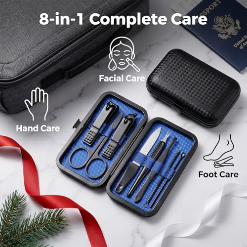 8-Pc Manicure Set – Professional Nail Care Kit with Case