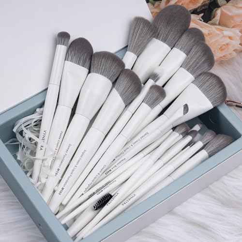 30 Pcs Pro Grade Makeup Brushes Set with Dense Ultra Soft Bristle,Elegant Design Luxury Make up Brushes for Foundation,Face Blending Powder, Contour, Bronzer,Highlight, Concealer, Eyeshadow