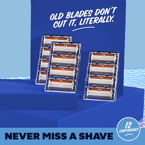 Dollar Shave Club | 6 Blade Razor Refills (12 Pack) | 6 Stainless Steel Blades for a Close & Comfortable Shave