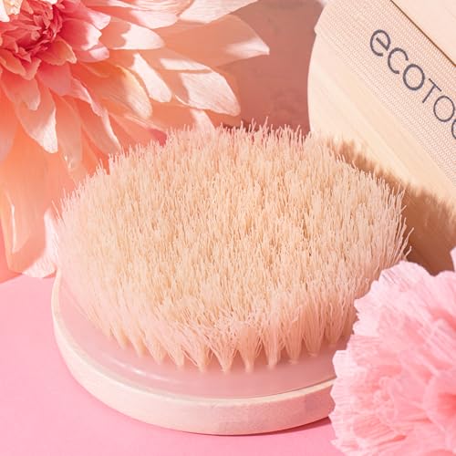 EcoTools Dry Body Brush for Circulation, Dead Skin Removal + Green Delicate EcoPouf Made with Recycled Netting for Cleansing and Exfoliating Sensitive Complexion, Self-Care Gifts