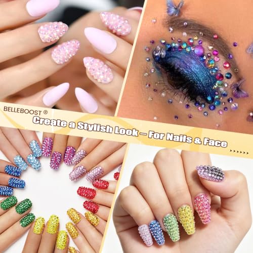 BELLEBOOST 36,000PCS 3mm Rhinestones Bedazzling Craft Kit with Adhesive & Tools