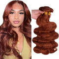 28-32 Inch Reddish Brown Body Wave Hair Bundles - 3 Pack