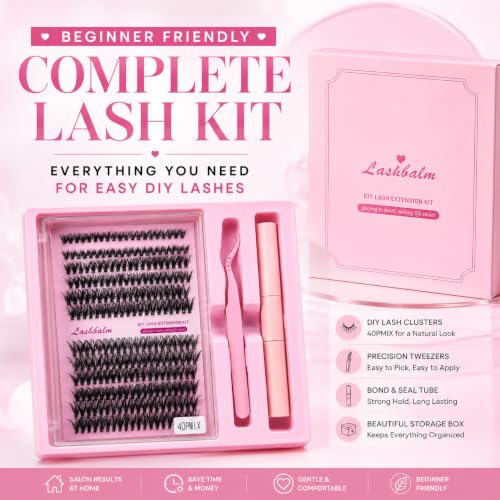 Natural Lash Clusters Kit 120Pcs | Clear Band CC-Curly 8-16MM