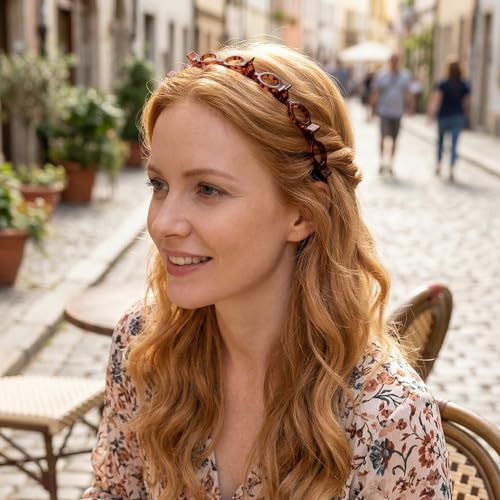 Double Layer Hair Clip Headband with Teeth - 2 Pack