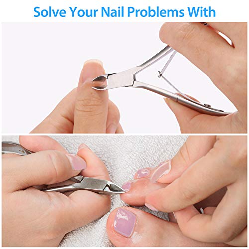 Mudder Stainless Steel Cuticle Nippers 3-Pack - Precision Cuticle Cutter Set