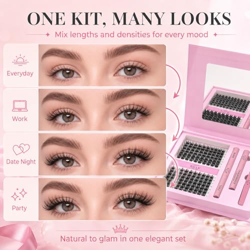SULV Eyelash Clusters Kit - DIY Wispy Lash Extensions 10-18mm