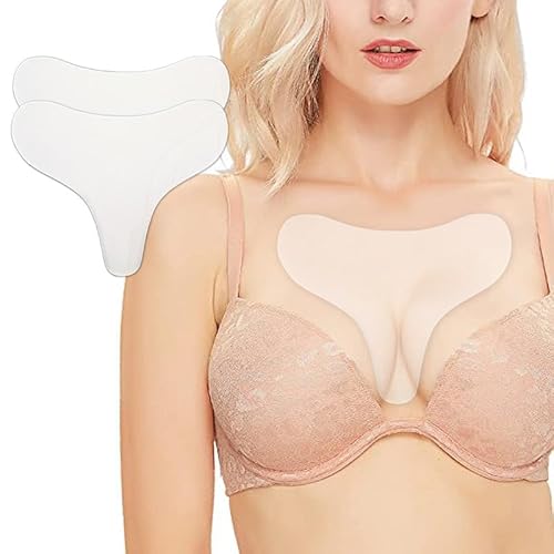 Chest Wrinkle Patches 2 Pack, Reusable Premium Silicone Chest Pads for D?collet? & Cleavage, Anti Wrinkle Anti Aging Overnight, Skin-Friendly Smoothing Lines Wrinkles Pads for Side Sleepers