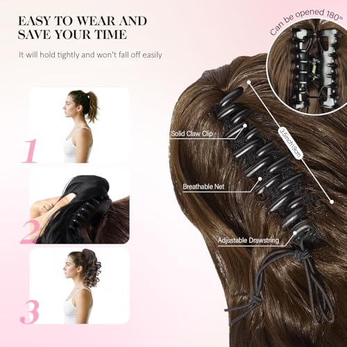12 Inch Claw Clip Ponytail Extension - Soft Wavy Synthetic Hair