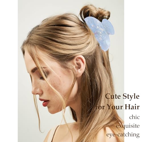 4Pcs Iridescent Glitter Claw Clips for Women, Medium Hair Accessories