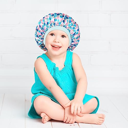 Satin Sleep Bonnet for Kids - 3 Pack Hair Cap for Curly Hair