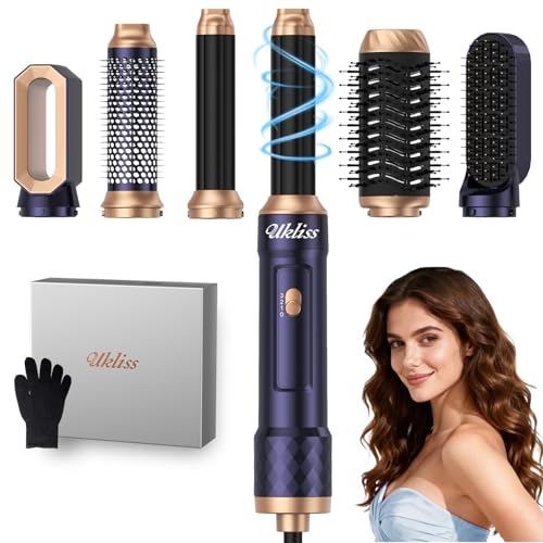 UKLISS 6-in-1 Hair Dryer Brush & Styler for All Hair Types