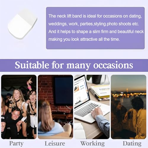Invisible Neck Lifting Tape with 20 Patches - Hypoallergenic & Comfortable