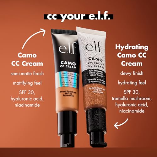 e.l.f. Hydrating Camo CC Cream Light 280N - Full Coverage Foundation SPF 30