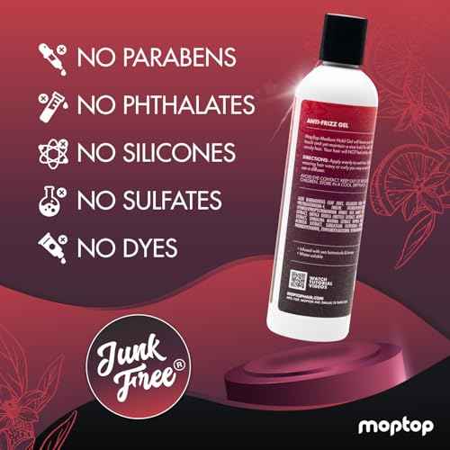 MopTop Salon Anti Frizz Hair Gel ? Salon Quality Curl Defining Gel to Enhance Wavy, Curly and Kinky-Coily Hair, Medium Hold, For Frizz Control, with Aloe, Sea Botanicals & Honey (Citrus Medley, 32oz)