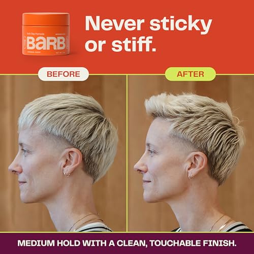 Barb Soft Clay Pomade - Medium Hold Hair Styling, 2 oz