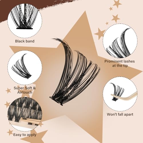 JMS&JMS DIY Lash Extension Kit - 280 Pcs 40D/50D D Curl Individual Lashes