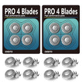 8Pack Pro 4 Head Replacement Blades for Pitbulls Bald Head Razors Gold PRO, Silver PRO, Platinum PRO¡¦ Series, Precision Replacement Blades for Head, Face, and Body Grooming.