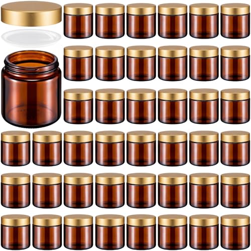 Norme 48 Pcs 4 oz Glass Jars with Lids Airtight Cosmetic