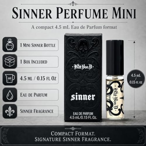 Kat Von D Sinner Mini Edp Perfume for Women 0.15oz - Sultry, Bold Fragrance