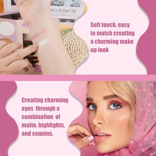 RoseFlower 24 Color Eyeshadow Palette Makeup Set