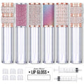 AMORIX 6pcs 5ml Empty Lip Gloss Tubes with Rhinestone Wands