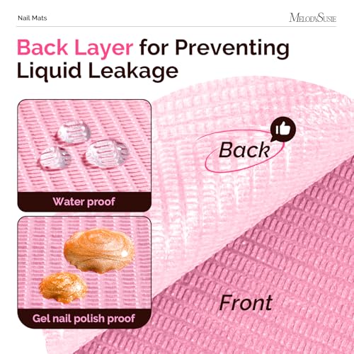 MelodySusie Disposable Nail Mats 50Pcs 18" x 13" - Absorbent Salon Pads