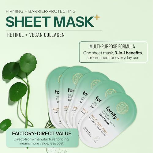 Retinol & Collagen Face Mask ? 3-in-1: Detox, Treat, Boost ? Hydrating, Firming, Anti-Aging ? Dermatologist Tested Korean Skin Care ? Clean Beauty Vegan Sheet Mask ? 5 Sheets
