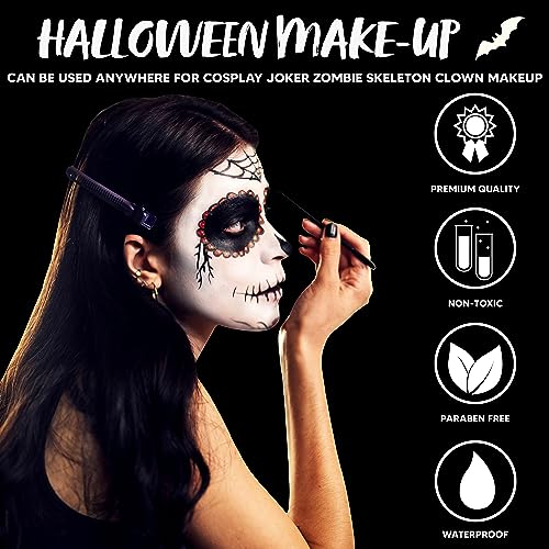 Halloween Makeup Kit 16 Pcs Face Paint Fake Blood Zombie Costume