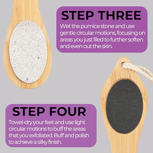 Dermasuri 4-in-1 Exfoliating Foot Scrubber & Callus Remover Kit