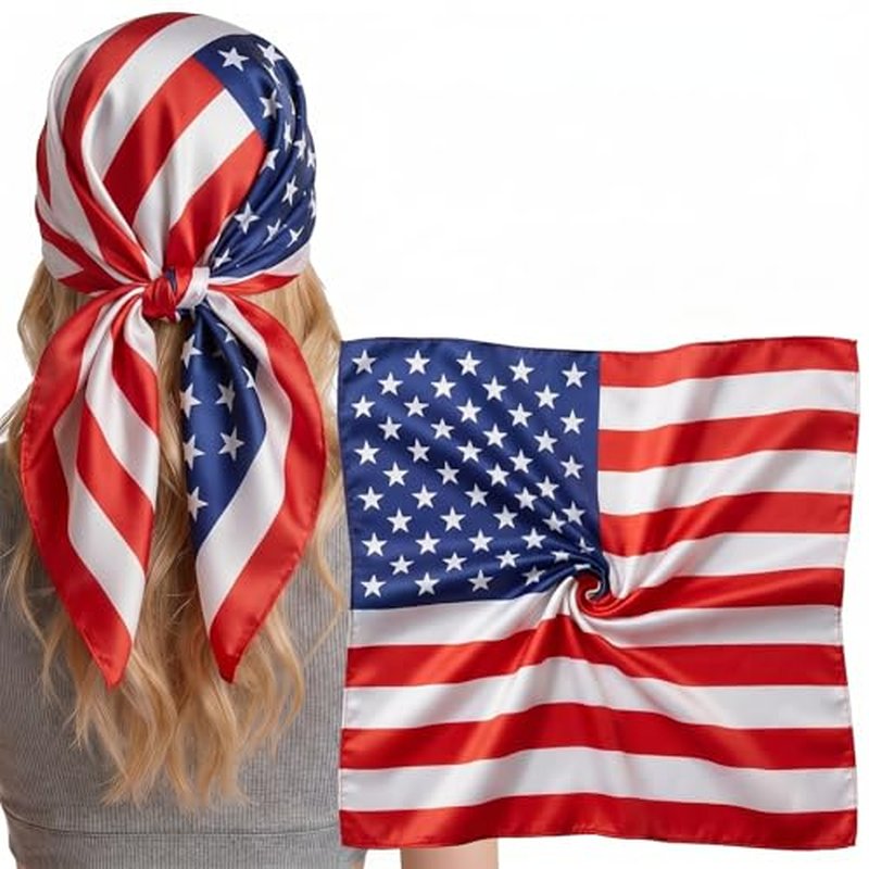 Large Square Silk-Like Head Scarf for Women - 27.5 x 27.5 inches