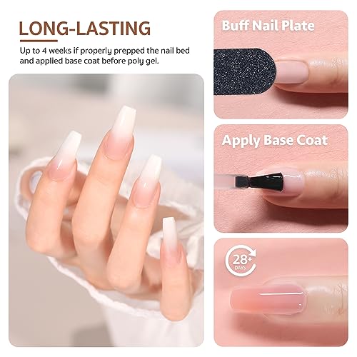 GAOY Poly Gel Nail Extension Kit - 6 Classic Builder Gel Colors
