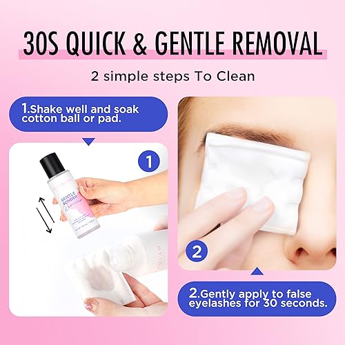 BEPHOLAN Lash Glue Remover 100ml - Gentle Waterproof Eyelash & Makeup Remover