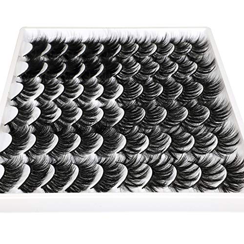 30 Pairs 20MM False Eyelashes Wholesale 6 Styles Mixed Lashes 8D Fluffy Volume Dramatic Faux Mink Eyelashes Pack