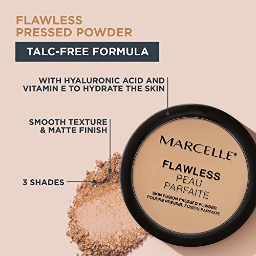Marcelle Flawless Pressed Powder Talc-Free, Nude Beige