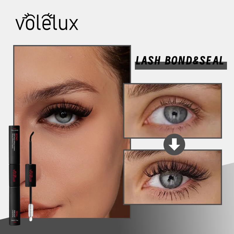 Volelux 2-in-1 Lash Bond & Seal Glue - Waterproof, Fast-Drying