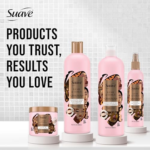 Suave Professionals Natural Shea Butter & Pure Coconut Oil Sulfate-Free Cleansing Shampoo,16.5 Fluid Ounces