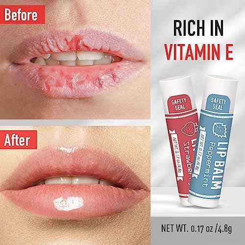 AZEN 120 Pack Lip Balm, Natural Lip Balm Bulk, Lip Care Product, Christmas Stocking Stuffers, Christmas Gifts for Women Girls - 10 Flavors